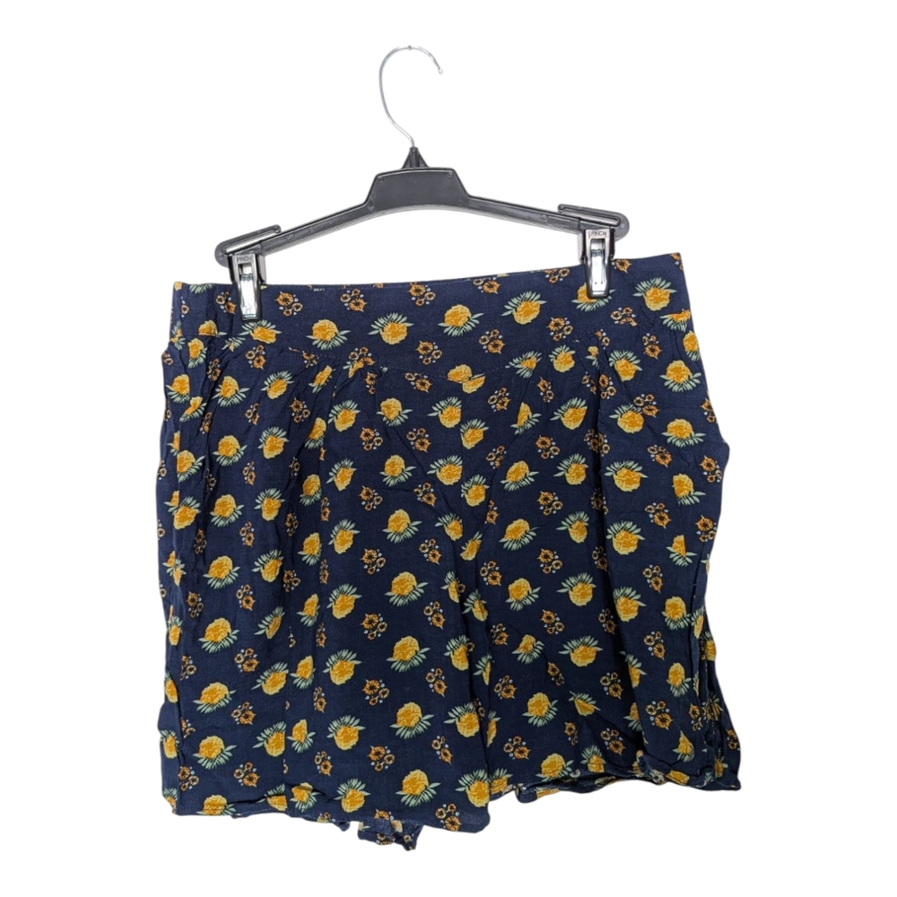 Floral Women's Shorts - Blue and Yellow